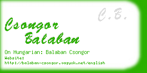 csongor balaban business card